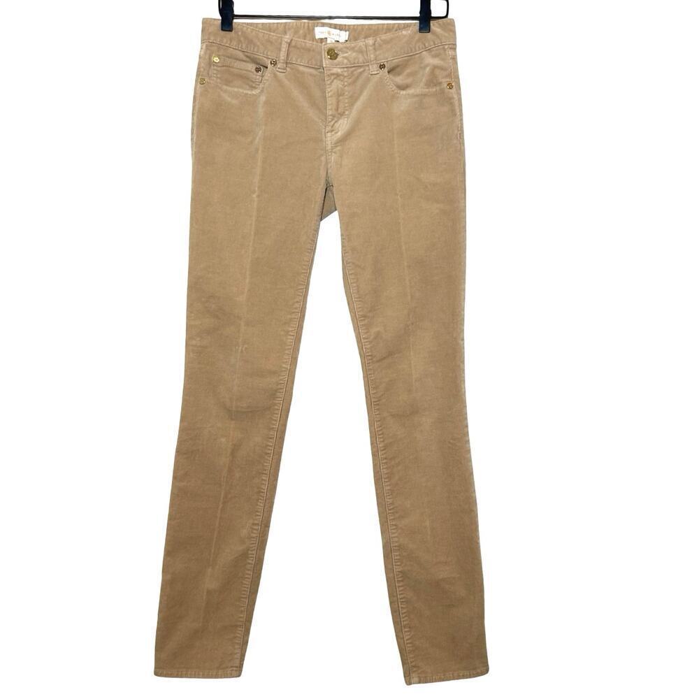 Tory Burch Women’s Slim Fit Corduroy Pants Tan Size 28